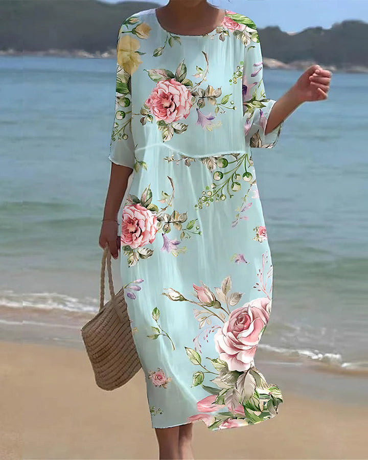 Annalisa™ | Elegant and Comfortable Floral Dress for Sunny Days