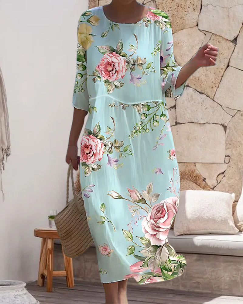 Annalisa™ | Elegant and Comfortable Floral Dress for Sunny Days