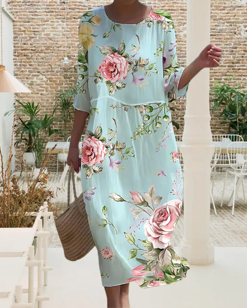 Annalisa™ | Elegant and Comfortable Floral Dress for Sunny Days